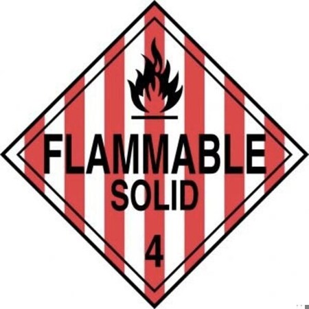 Accuform DOT PLACARD HAZARD CLASS 4  MPL401VP25 MPL401VP25